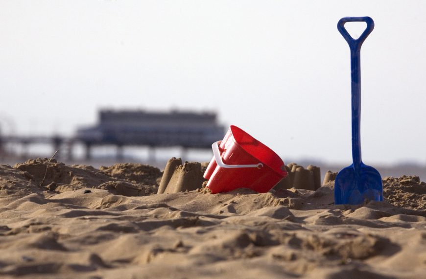 bucket and spade in the sand