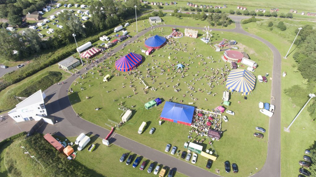 Ariel image of Meridian Showground The Gathering event