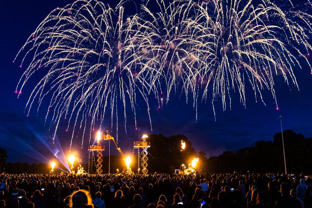 image of fireworks in Meridian Showground