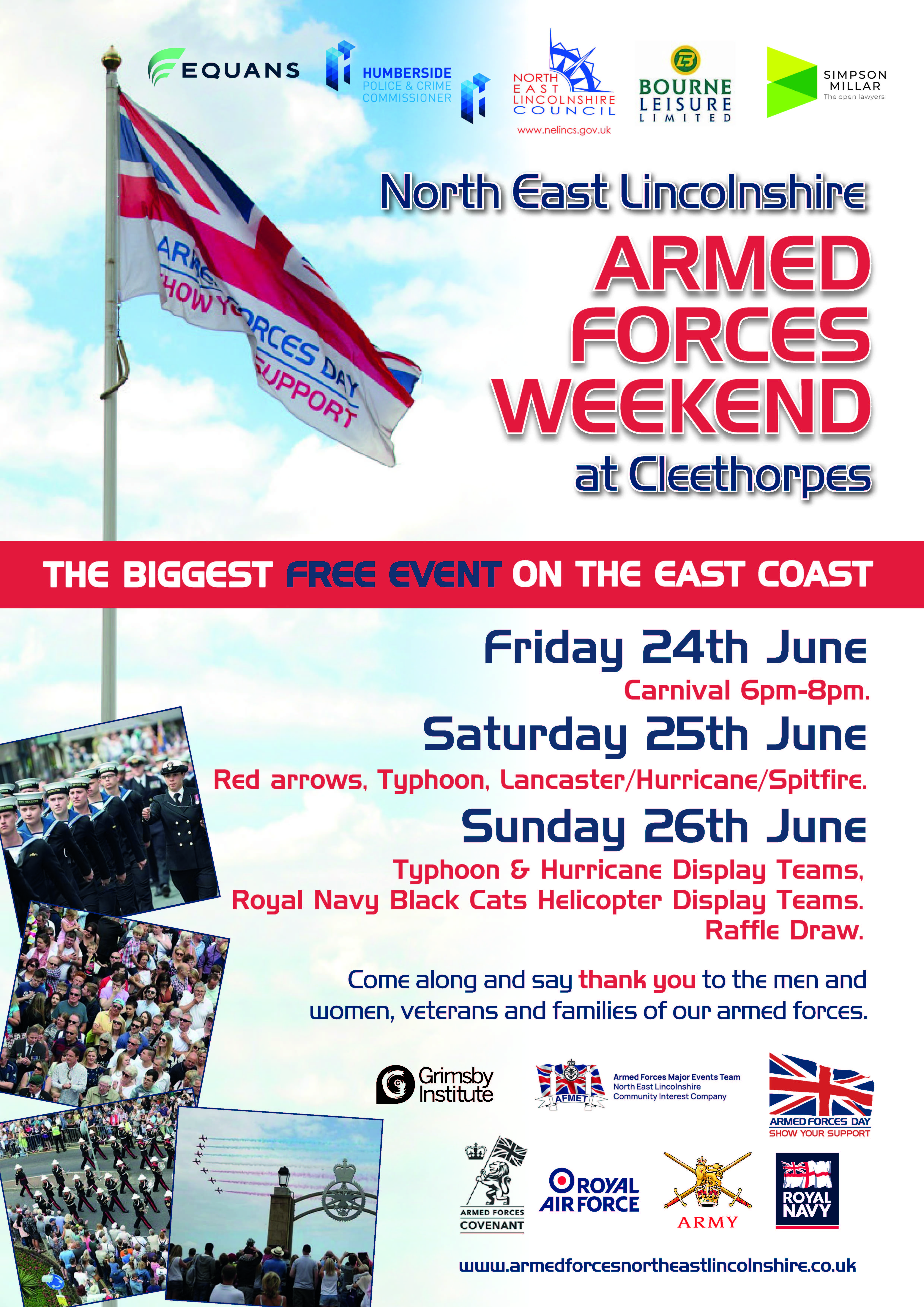 Armed Forces Weekend Cleethorpes poster